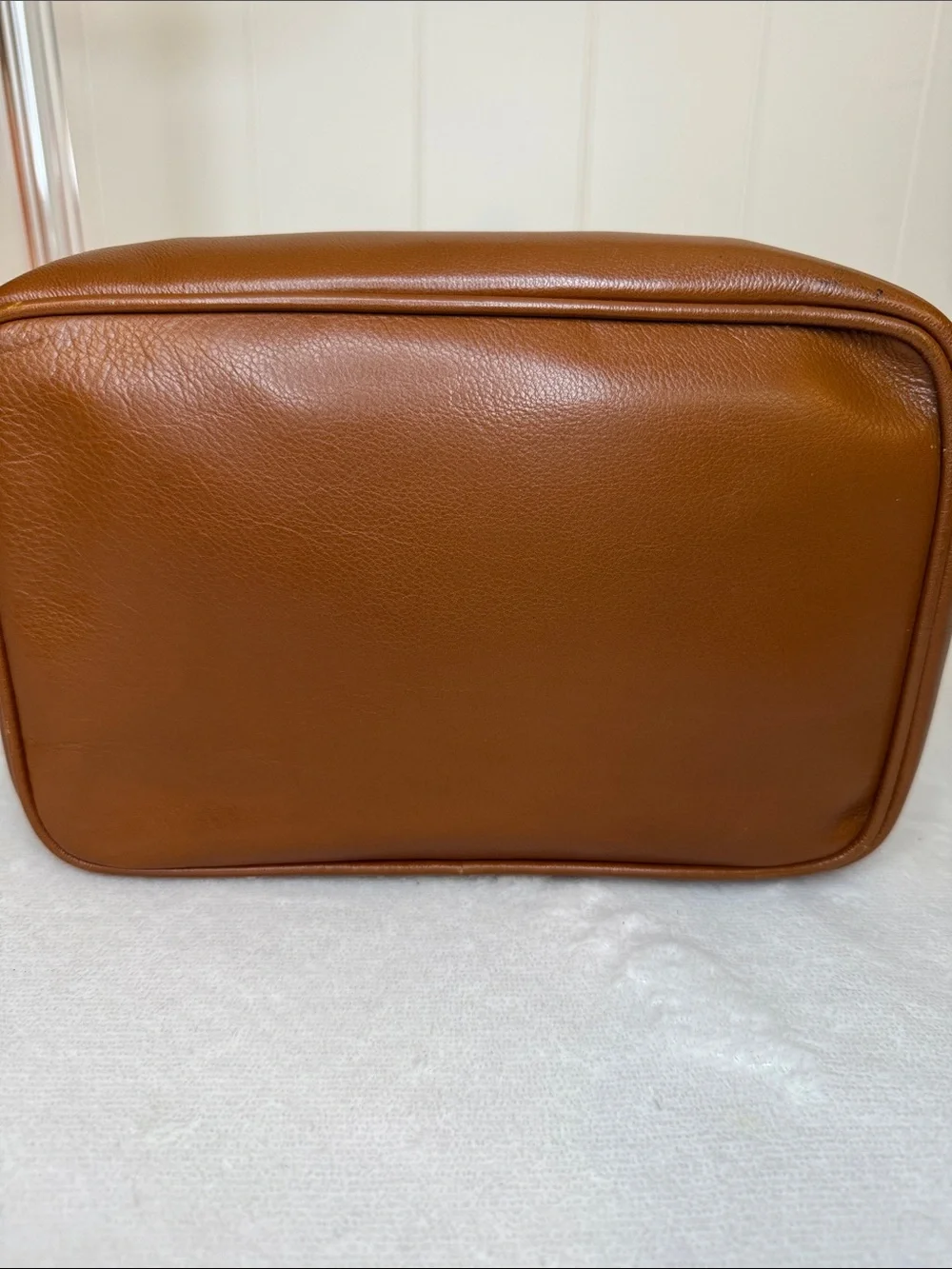 Vintage Gucci Horsebit Leather Train Case Vanity Cosmetic Bag Brown Italy - Picture 11 of 12